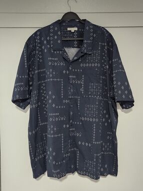 Frye & Co Navy Short-Sleeve Button-Up Shirt
